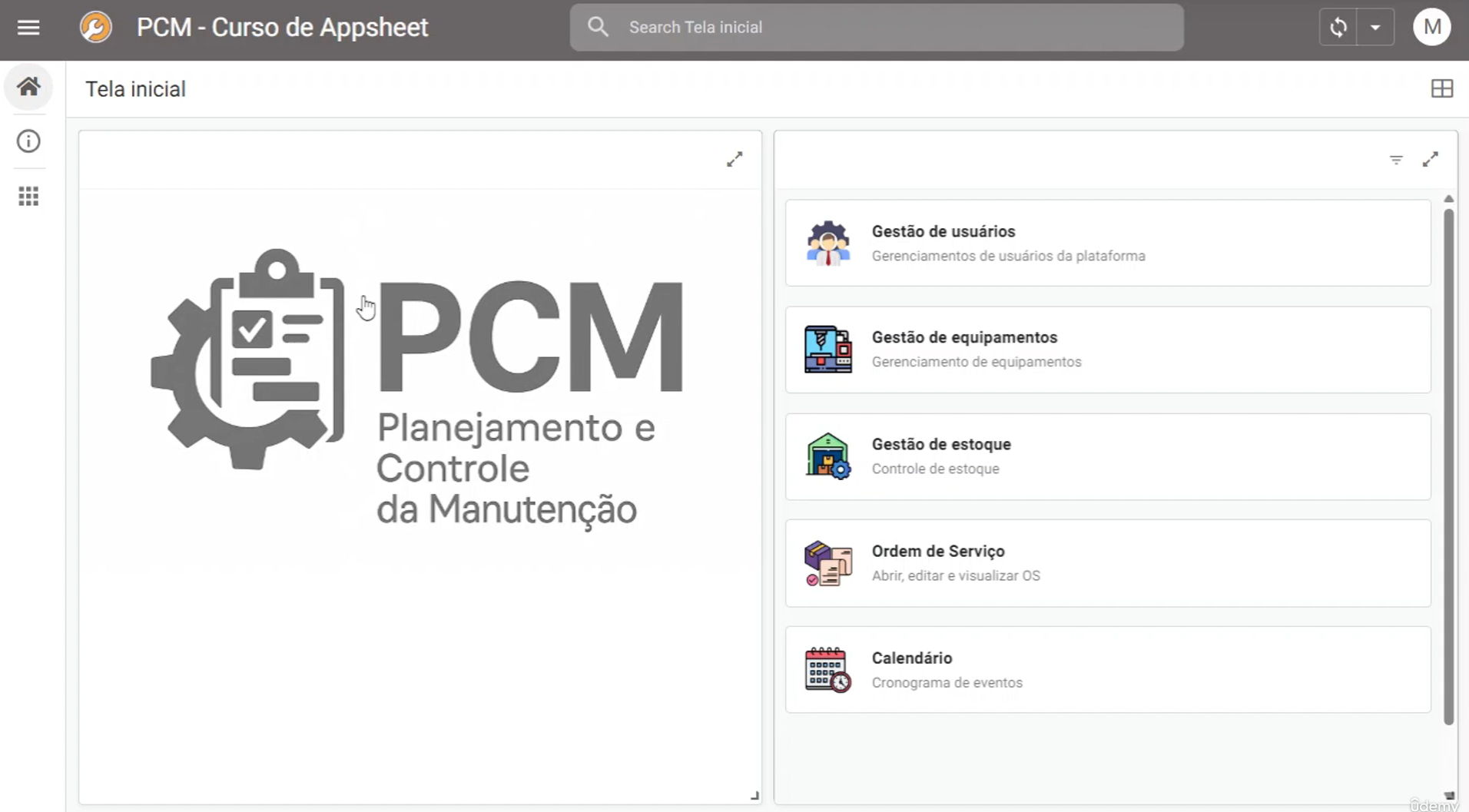 App de Gest&atilde;o de Estoque e OS